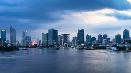 Hochiminh City by sunset