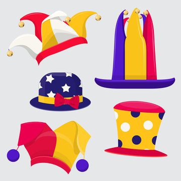 Set of fanny jester hats