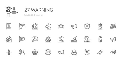 warning icons set