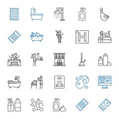 shower icons set