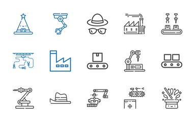 manufacture icons set