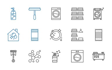 wash icons set