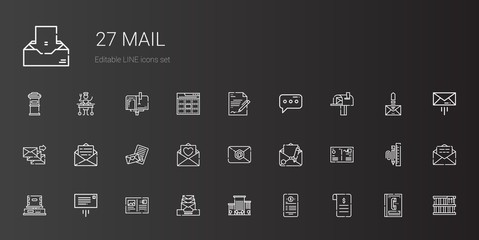 mail icons set