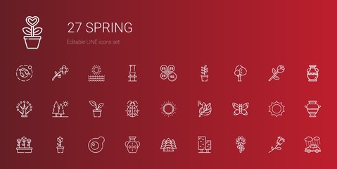 spring icons set