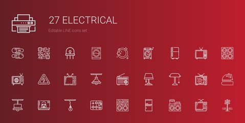 electrical icons set