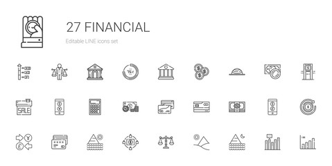 financial icons set