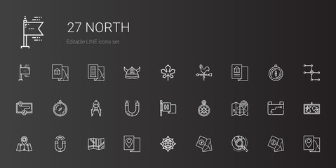 north icons set