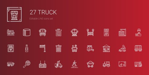 truck icons set