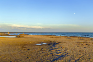 Sandy beach in Parnu, Estonia