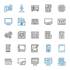laptop icons set