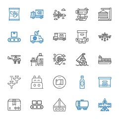 cargo icons set