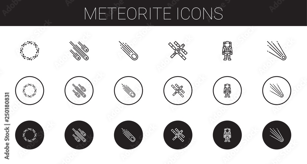 Canvas Prints meteorite icons set