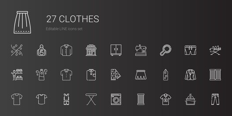 clothes icons set