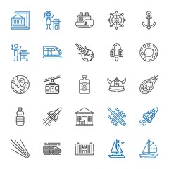 ship icons set