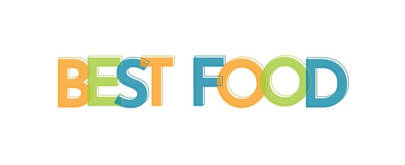 Best food word concept