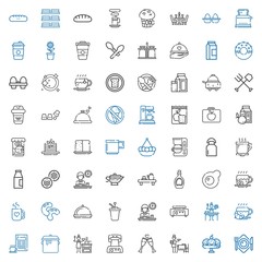 breakfast icons set