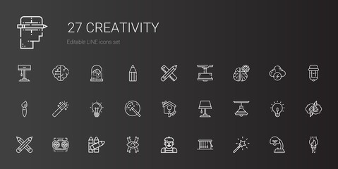 creativity icons set