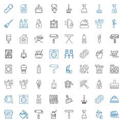 housework icons set