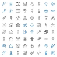 plant icons set