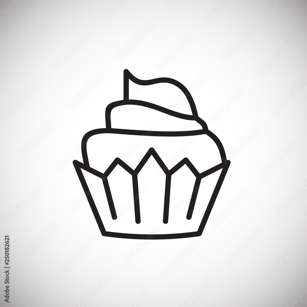 Poster muffin icon on white background for graphic and web design, modern simple vector sign. internet conc