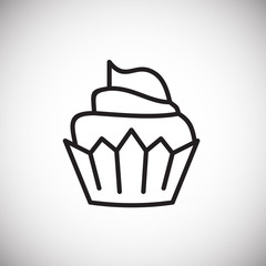 Muffin icon on white background for graphic and web design, Modern simple vector sign. Internet concept. Trendy symbol for website design web button or mobile app