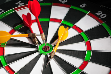 dartboard business success concept