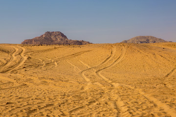 Coloured Canyon is a rock formation on South Sinai (Egypt) peninsula. Desert rocks of multicolored sandstone background.	
