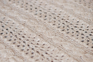 Handmade woolen fabric close-up