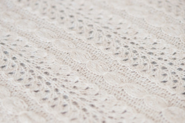 Handmade woolen fabric close-up