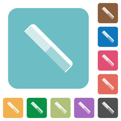 Simple comb rounded square flat icons