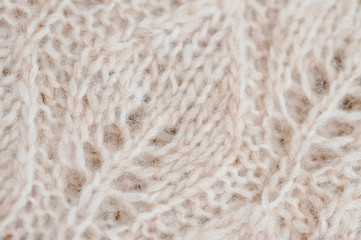 Handmade woolen fabric close-up