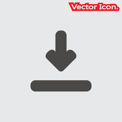 Download files icon isolated sign symbol and flat style for app, web and digital design. Vector illustration.