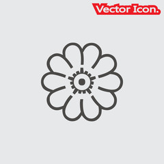 Flowers icon isolated sign symbol and flat style for app, web and digital design. Vector illustration.