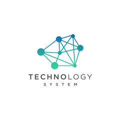 Abstract technology logo template. Network  internet tech concept illustration