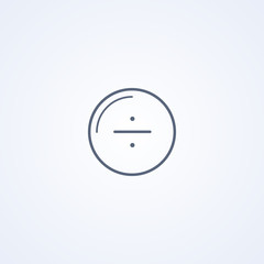 Division, vector best gray line icon