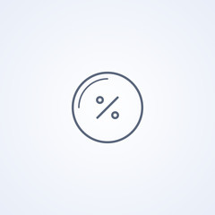 Percent, interest, vector best gray line icon