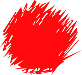 Illustration of Red graffiti geometric circle
