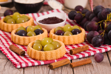 Grape tarts.