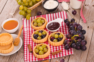 Grape tarts.