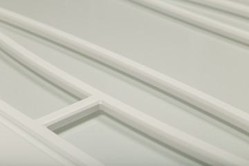 Obraz premium Detail close-up of a white frame facade for the kitchen.