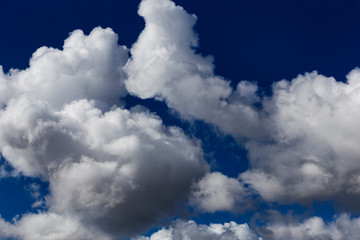 Beautiful clouds in the blue sky