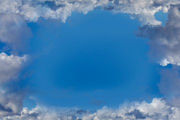 Naklejka na ściany i meble Cloud frame. frame of clouds in the sky