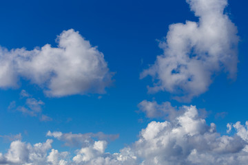 Beautiful clouds in the blue sky