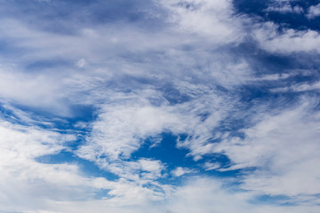 Beautiful clouds in the blue sky