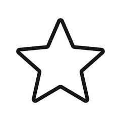 Obraz premium Star Outline Vector Icon