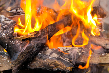 Close-up of fire flame