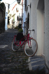 Fototapeta na wymiar bicicleta roja