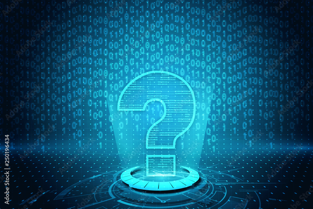 Poster 2d rendering question mark