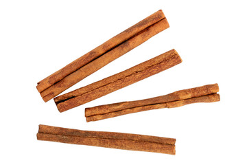 Cinnamon sticks isolated on white.