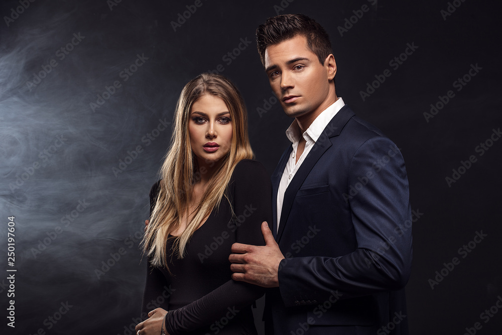 Canvas Prints conceptual portrait of an elegant couple.